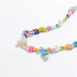 Bohemian Style Sweet Floral Beaded Necklace for Women