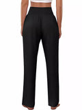 Female Relaxed Elastic Waist Jogging Stretch Pants