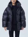 Women's Super Warm Lightweight White Duck Down Bubble Coat