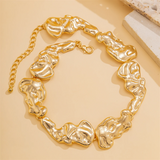 Party Solid Color Irregular Luxurious Metallic Necklaces