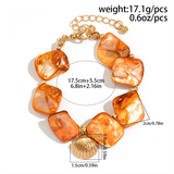 Golden Seashell Charm Irregular Bracelets for Ladies