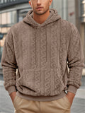 Men's Winter Casual Loose Fluffy Hoodies with Pocket