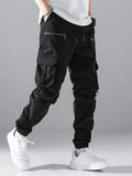 Men's Hip Hop Jogging Pants With Flap Pockets