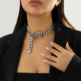 Fashionable Metal Belt Collarbone Choker Necklace for Women