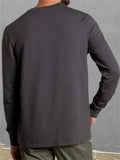 Men's Slim Fit Long Sleeve Knitted Henley Shirts