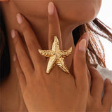 Casual Holiday Big Starfish Rings for Women