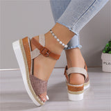 Female Ankle Buckle Strap Non-slip Platform Sandals