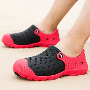 Contrast Color Cutout Closed Toe Sandals for Male