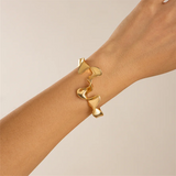 Fashionable Irregular Wave Cuff Bangles for Women