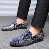 Male Luxurious Floral Sequined Wedding Party Dress Shoes