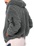 Men's Fashion Cozy Zip Up Plush Hooded Outerwear