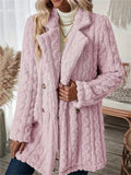 Candy Color Keep Warm Fluffy Mid-Length Coat for Lady