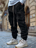 Men's Autumn Warm Corduroy Windproof Ankle-Tied Cargo Pants