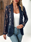 Elegant Lace See-Through Coat for Women