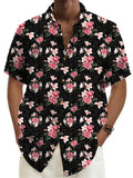 Men's Sun Beach Wear Lapel Short Sleeve Printed Hawaiian Shirt