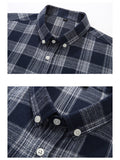 Retro Contrast Color Plaid Lapel Button Up Shirt for Men