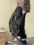 Men's Corduroy Lace Up Multi-Pocket Baggy Cargo Pants