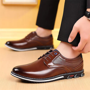 Men's Casual Lightweight Lace Up Rubber Sole Dress Shoes