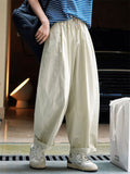 Ladies Summer Casual Light Spliced Wide-Leg Pants