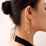 Fashionable Shotting Star Tassel Clip Earring for Women