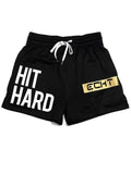 Men's Letter Print Sports Boxing Drawstring Shorts