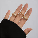 Ladies Stylish Irregular Wave Opening Rings