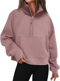 Women's 1/2 Zip Pullover Hooded Sweatshirts