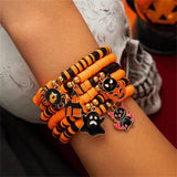 Halloween Evil Ghost Death Spider Moon Bat Pendant Bracelets