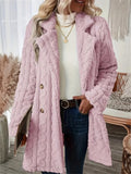 Candy Color Keep Warm Fluffy Mid-Length Coat for Lady