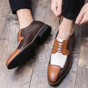 Contrast Color Patchwork Formal Dress Shoes for Male