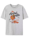 Women's Cute Alcohol Drink Aperol Spritz Letter Print T-shirts