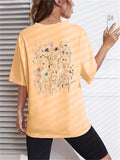 Women's Beautiful Flower Print Cozy Oversized T-shirts