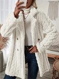 Candy Color Keep Warm Fluffy Mid-Length Coat for Lady