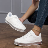 Spring Autumn Female Comfort Crystal Glitter Shoes