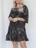 Women's Sparkling Sequins Disco Dresses