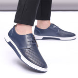 Men's Hollowed Out Breathable Contrast Color Flat Shoes