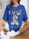 Women's Fashion Summer Bad Rabbit Print Tees