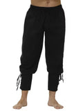 Men's Casual Viking Costume Ankle-Tied Pirate Pants