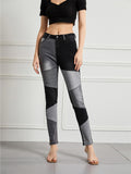 Women's Slim Fit Bouncy High Rise Patchwork Jeans