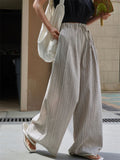 Ladies Wide Leg Comfortable Sun Protection Casual Striped Pants