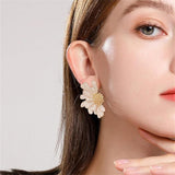 Elegant Multilayer Petal Earrings for Lady