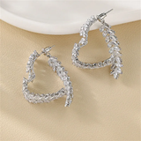 Luxury Heart-Shaped Leaf Earrings for Women