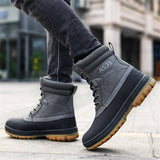 Men's Winter Waterproof High-top Work Trekking Snow Boots