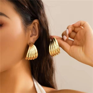 Vintage Fashionable C-Ring Earrings for Lady