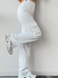 Female Comfort Multi-Pocket Wide Leg Cargo Pants