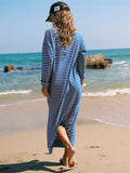 Women's Casual Vacation Loose Striped Long Dress