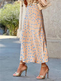 Ladies Elegant Polka Dot & Circular Print Flowy Skirts