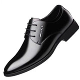 Men's Wedding Party Business Pointed Toe Black Dress Shoes