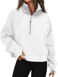 Women's 1/2 Zip Pullover Hooded Sweatshirts