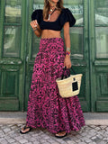 Boho Abstract Print Holiday Skirt for Women